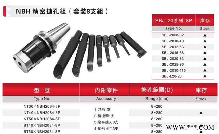 NBH精密搪孔组（套装8支组）数控铣床加工中心CNC数控刀具