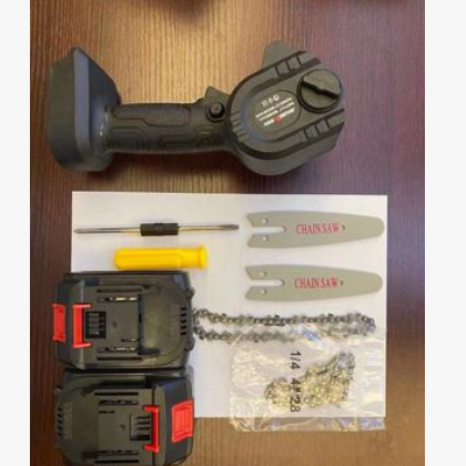 升级款迷你锂电锯充电式小型电锯伐木修枝神器园林园艺工具电链锯图2