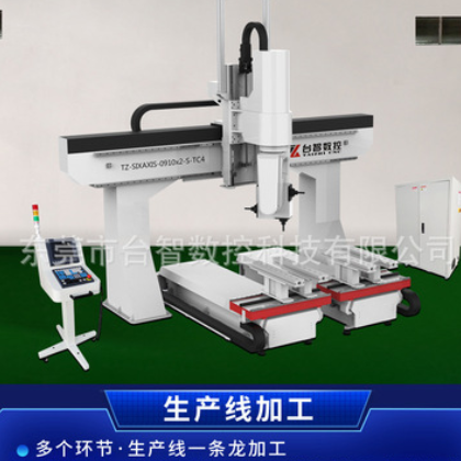 厂家定制双台面双臂四头六轴加工中心 全自动雕刻机 数控加工车床图2