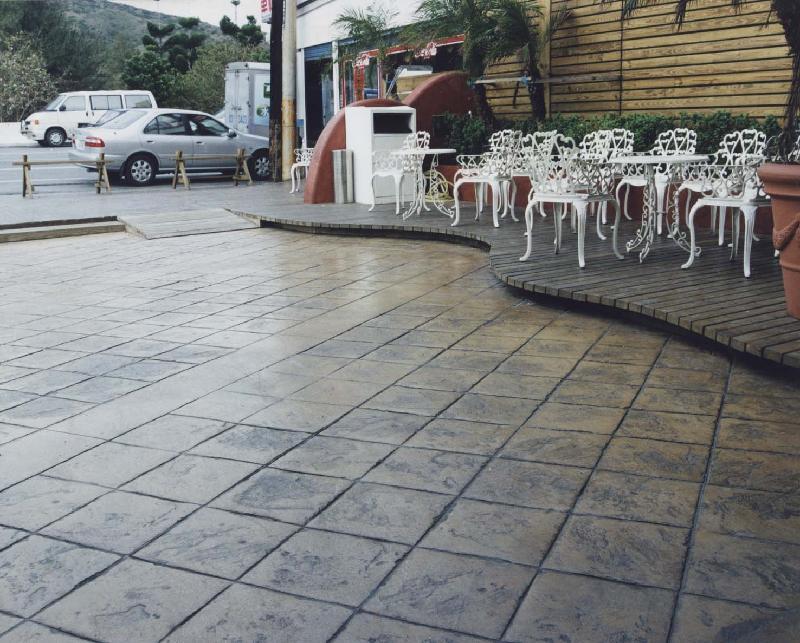 湖北水泥压花地坪 压模地坪 压印路面材料批发 免费提供模具 通山县崇阳县示例图5