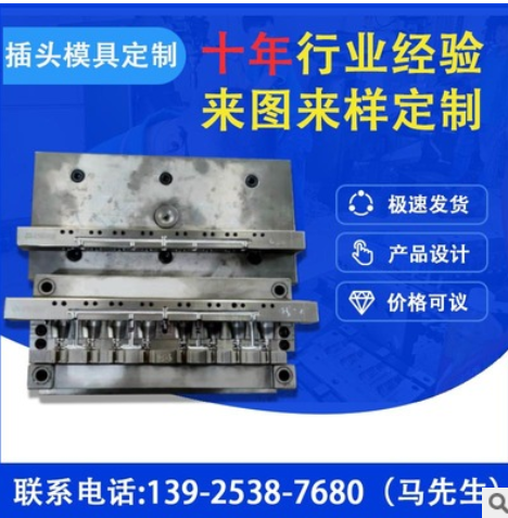 厂家直供 电源线插头模具 立式注塑成型模具